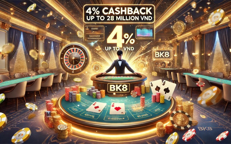 hoàn cược 4% lên tới 28 triệu áp dụng sảnh casino online